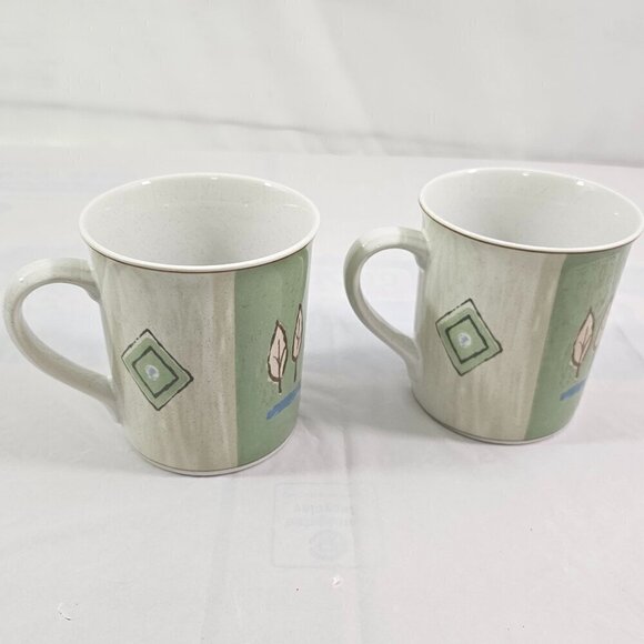 Mikasa Casual Classics Country Quilt HG284 14 Oz Porcelain Mug Cup – Set of 2 - Picture 16 of 16